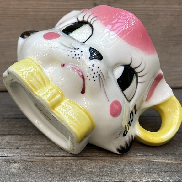 Vintage Ceramic 1 Cup Kitty Measuring Cup - Picture 6 of 12